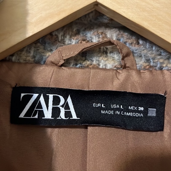 Zara Striped Fall/Winter/Spring Coat - Picture 2 of 5